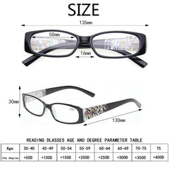 KERECSEN 4 Pack Rectangle Reading Glasses 100 - kerecsen