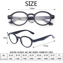 KERECSEN 4 Pack Oval Reading Glasses Unisex 907 - kerecsen