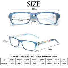 KERECSEN 5 Pack Rectangle Reading Glasses Unisex 022 - kerecsen