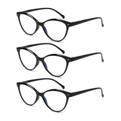 KERECSEN 3 Pack Cat Eye Blue Light Blocking Computer Glasses Unisex my001