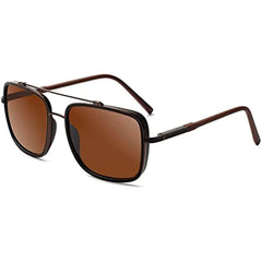 KERECSEN Classic Square Polarized Sunglasses for Women Men Trendy Shades Sun Glasses with Spring Hinge
