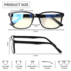 KERECSEN 5 Pack Rectangle Blue Light Blocking Computer Glasses FLG028