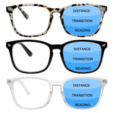 KERECSEN 3 Pack Rectangle Multifocal Glasses Unisex DJD000 - kerecsen