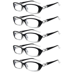 KERECSEN 5 Pack Oval Blue Light Blocking Computer Glasses Women FLG349 - kerecsen