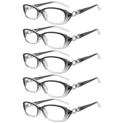 KERECSEN 5 Pack Oval Blue Light Blocking Computer Glasses Women FLG349 - kerecsen