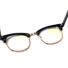 KERECSEN 1 Pack Browline Metal Frame Blue Light Blocking Computer Glasses Unisex FLG909 - kerecsen