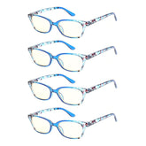 KERECSEN 4 Pack Rectangle Reading Glasses Unisex 068 - kerecsen