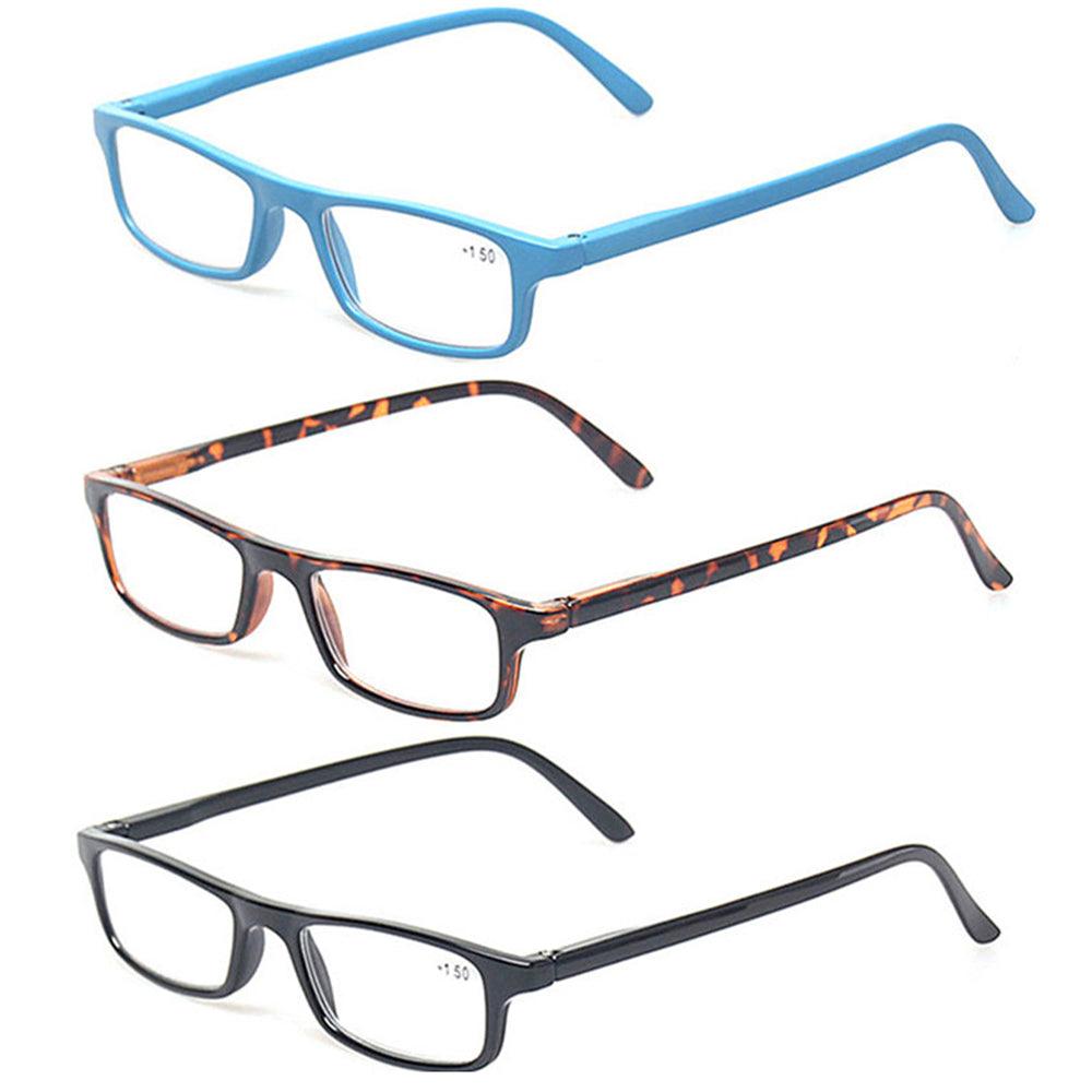 KERECSEN 3 Pack Rectangle Reading Glasses Unisex 064 - kerecsen