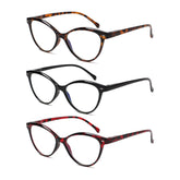 KERECSEN 3 Pack Cat Eye Blue Light Blocking Computer Glasses Unisex my001