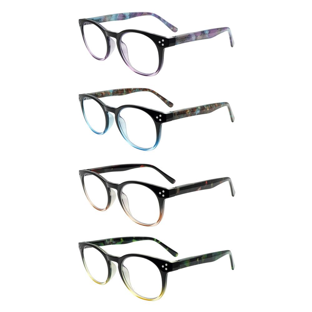KERECSEN 4 Pack Oval Blue Light Blocking Computer Glasses Unisex FLG345-1 - kerecsen