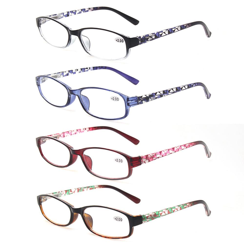 KERECSEN 4 Pack Oval Frame Reading Glasses Unisex 060 - kerecsen