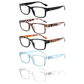 KERECSEN 5 Pack Rectangle Blue Light Blocking Computer Glasses Unisex FLG035 - kerecsen