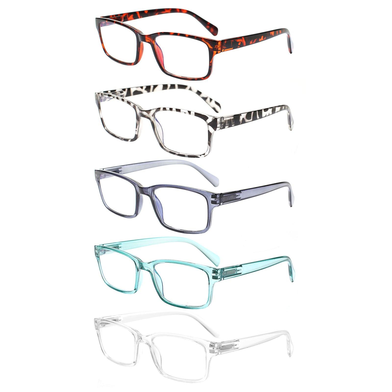 KERECSEN 5 Pack Rectangle Blue Light Blocking Computer Glasses Unisex FLG021 - kerecsen