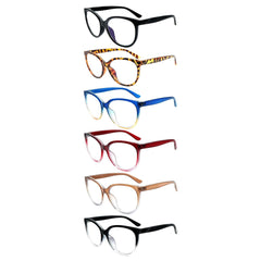 KERECSEN 6 Pack Oval Blue Light Blocking Computer Glasses Unisex FLG099 - kerecsen