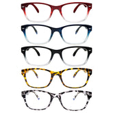 KERECSEN 5 Pack Rectangle Blue Light Blocking Computer Glasses Unisex FLG017-1 - kerecsen