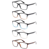 KERECSEN 5 Pack Rectang Reading Glasses Unisex 163 - kerecsen