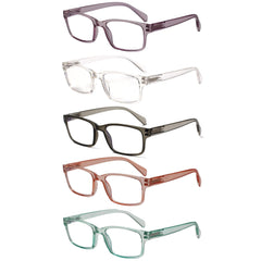 KERECSEN 5 Pack Rectangle Blue Light Blocking Computer Glasses FLG021
