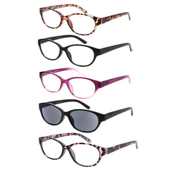 KERECSEN 5 Pack Cat Eye Reading Glasses Unisex 020 - kerecsen