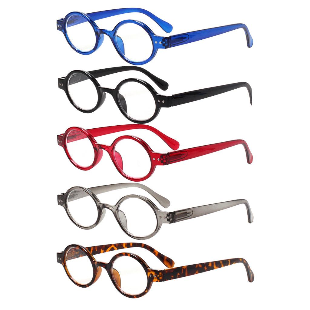 KERECSEN 5 Pack Oval Reading Glasses Unisex 227 - kerecsen