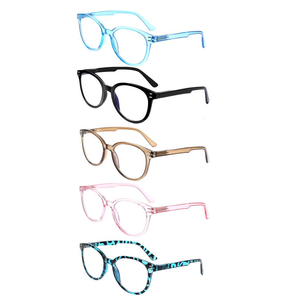 KERECSEN 5 Pack Oval Blue Light Blocking Computer Glasses Unisex FLG143 - kerecsen