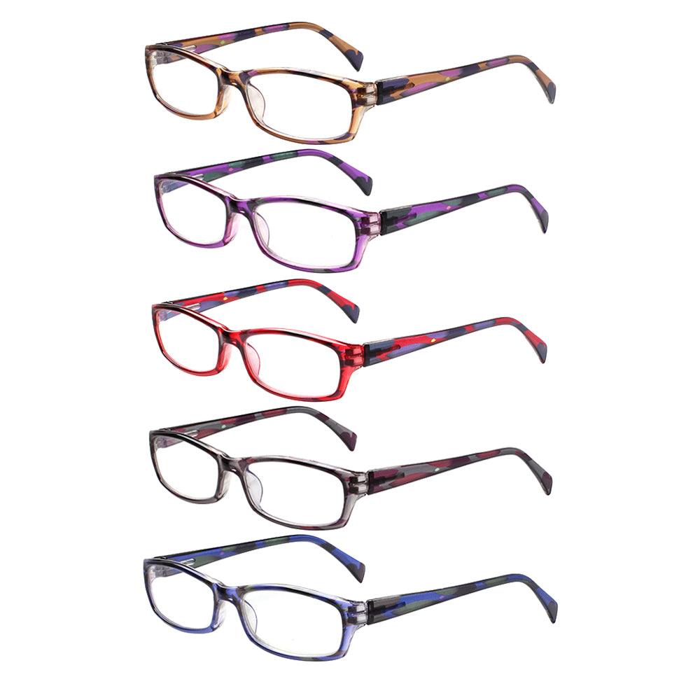 KERECSEN 5 Pack Rectangle Blue Light Blocking Computer Glasses Unisex FLG069-4 - kerecsen