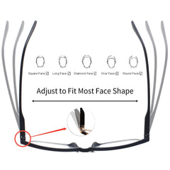 KERECSEN 5 Pack Rectangle Blue Light Blocking Computer Glasses Unisex FLG035 - kerecsen