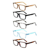 KERECSEN 5 Pack Rectang Blue Light Blocking Computer Glasses Unisex FLG899 - kerecsen