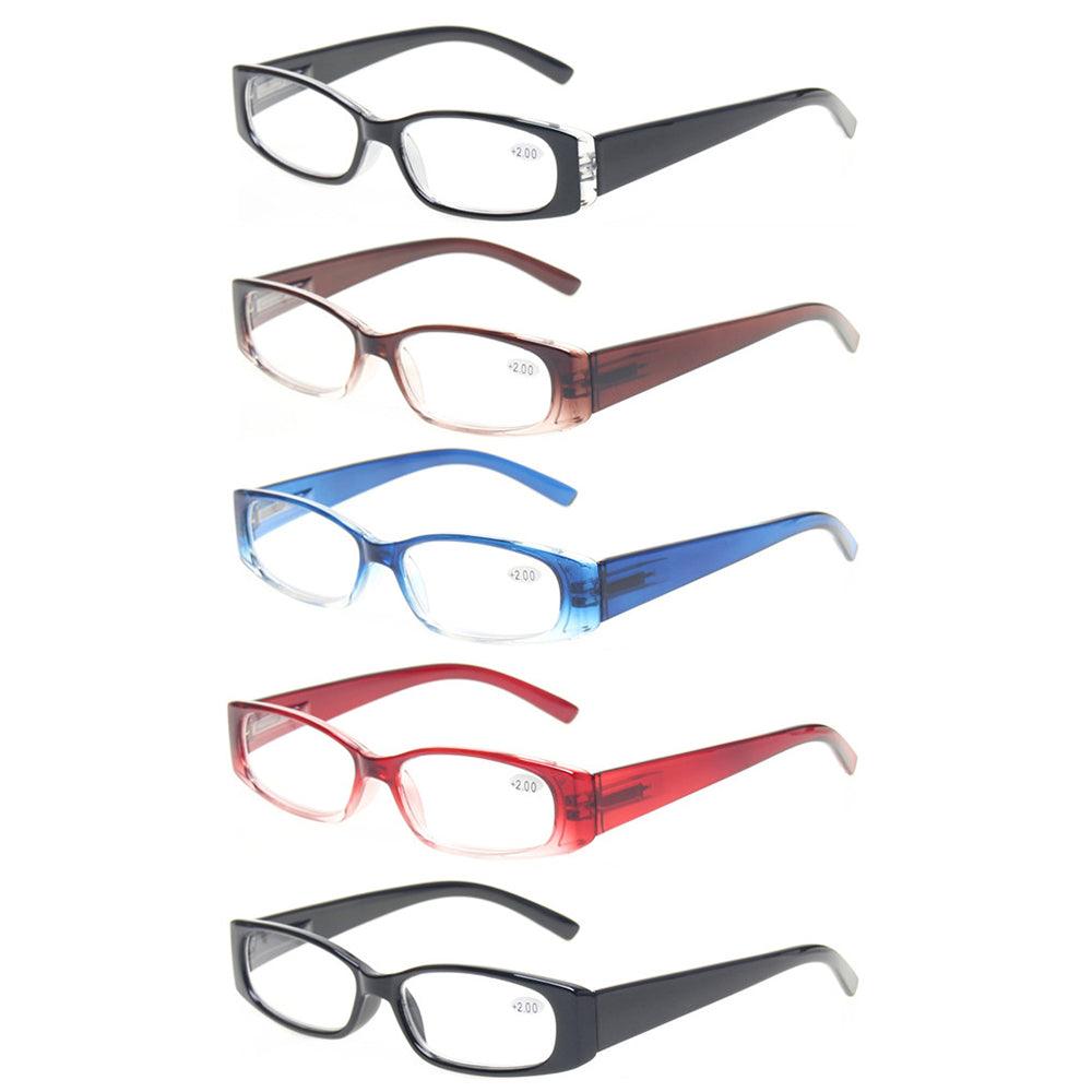 KERECSEN 5 Pack Oval Reading Glasses Unisex 100-2 - kerecsen