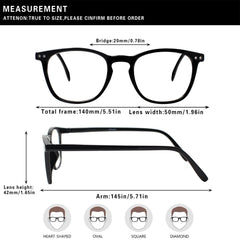 KERECSEN 3 Pack Rectangle Blue Light Blocking Computer Glasses Unisex FLG159 - kerecsen