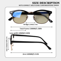 KERECSEN 1 Pack Browline Metal Frame Blue Light Blocking Computer Glasses Unisex FLG909 - kerecsen