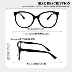 KERECSEN 6 Pack Oval Blue Light Blocking Computer Glasses Unisex FLG099 - kerecsen