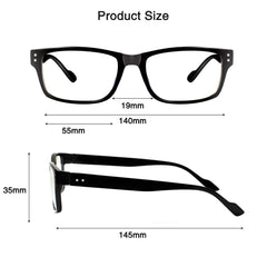 KERECSEN 5 Pack Rectangle Blue Light Blocking Computer Glasses Unisex FLG035 - kerecsen