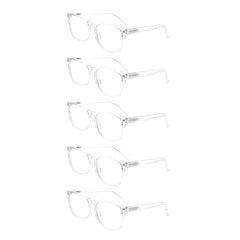KERECSEN 5 Pack Rectangle Blue Light Blocking Computer Glasses Unisex FLG000 - kerecsen