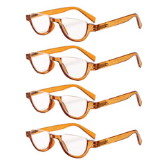 Semi-Rimless Reading Glasses Unisex 4 Pack 218-4 | KERECSEN