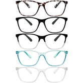 KERECSEN 5 Pack Rectangle Blue Light Blocking Computer Glasses Unisex FLG246-1 - kerecsen