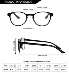 KERECSEN 5 Pack Oval Blue Light Blocking Computer Glasses Unisex FLG258 - kerecsen