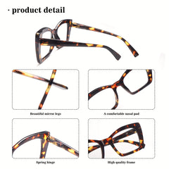 KERECSEN 4 Pack Reading Glasses Cat's Eye for Men And Women Oprah Style Anti Blue Light Blocking Glasses Elegant Metal Spring Hinges Glasses Stylish Women's Reading Glasses Computer Phone Reader Birthday Gift Holiday Gift for Girls Watch Soccer Games