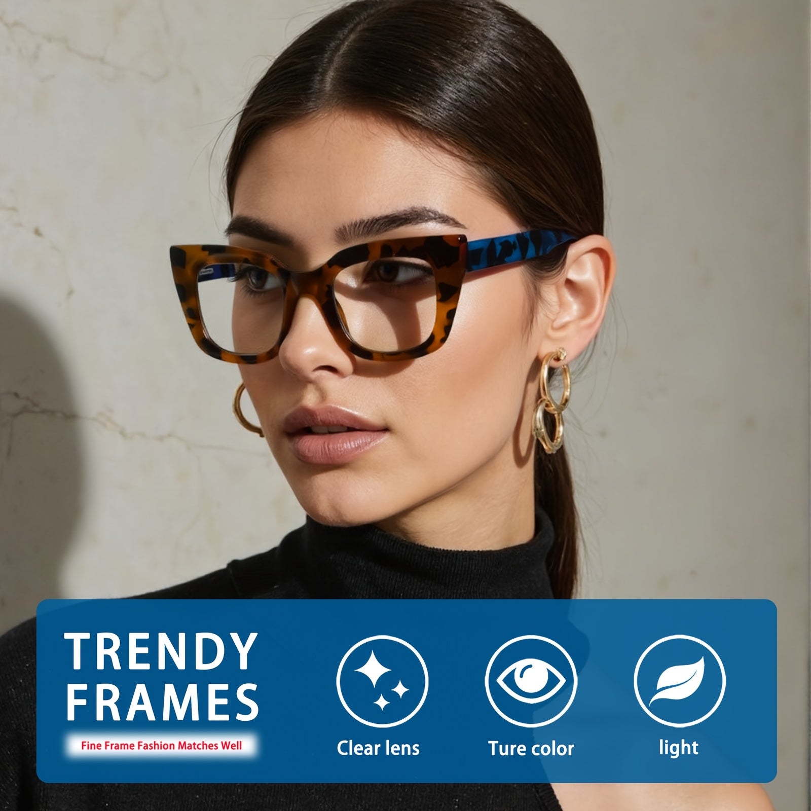 KERECSEN 4 Pack Stylish Cat-Eye Frame Blue Light Blocking Reading Glasses for Women with Metal Spring Hinges, High-Quality Tortoiseshell Color, Elegant Women's Reading Glasses for Casual Attire, Great As A Gift