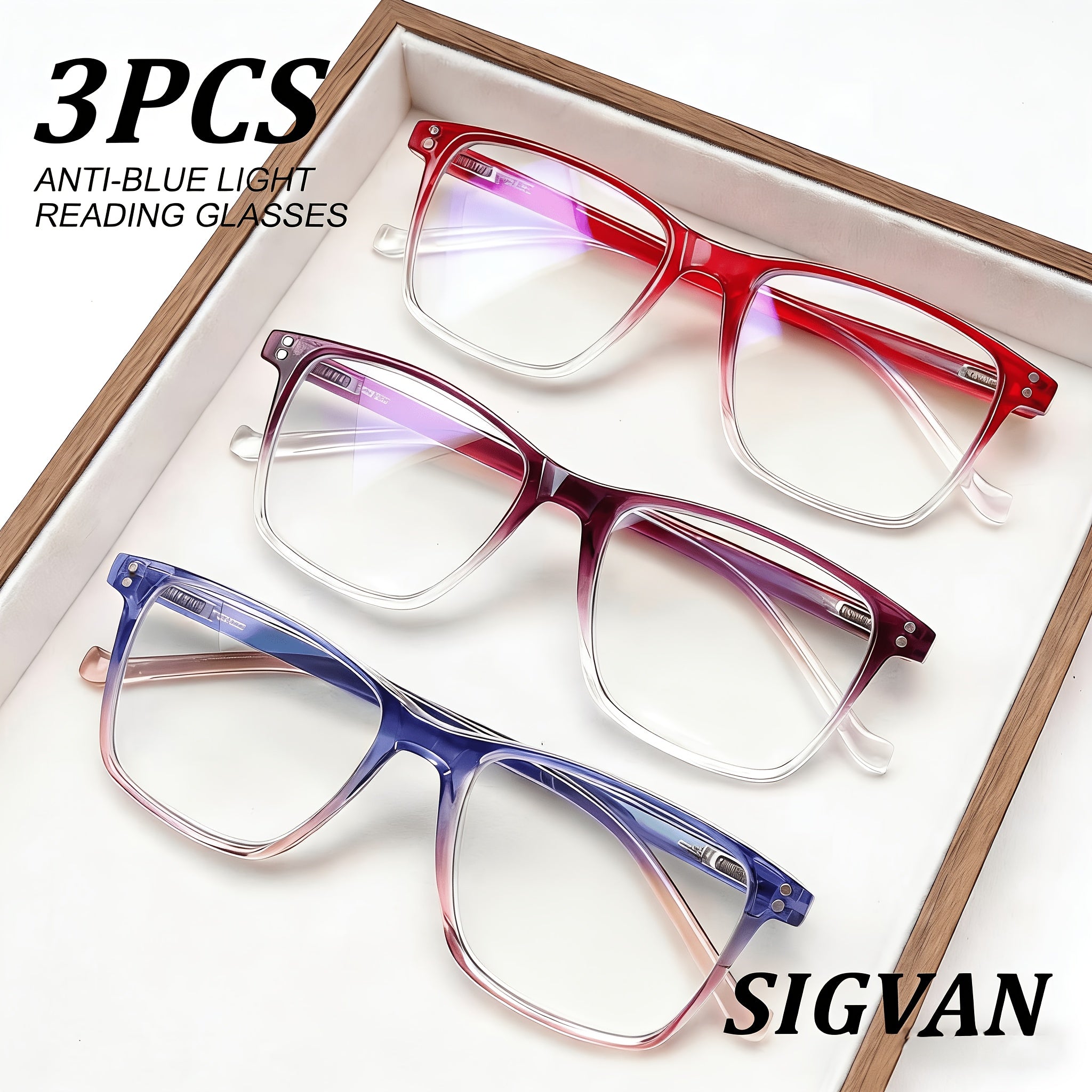 KERECSEN Blue Light Blocking Reading Glasses Suitable for Computer, Digital Screens &, Spring Hinge Eyewear with Full-Rim Frames, Round/Rectangle for Computer Syndrome, Office & Commuting