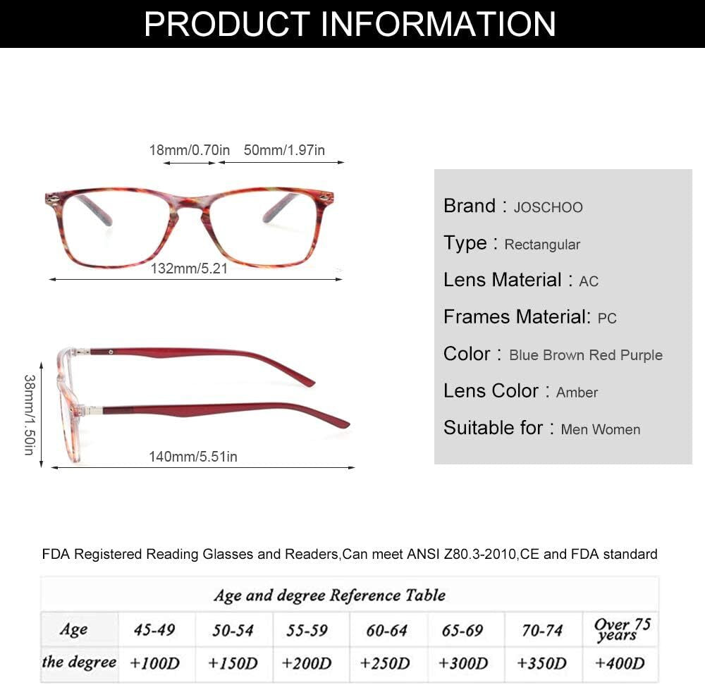3 Pack Reading Glasses Blue Light Blocking Readers Women Glasses Reading Spring Hinge Computer Readers Anti Glare