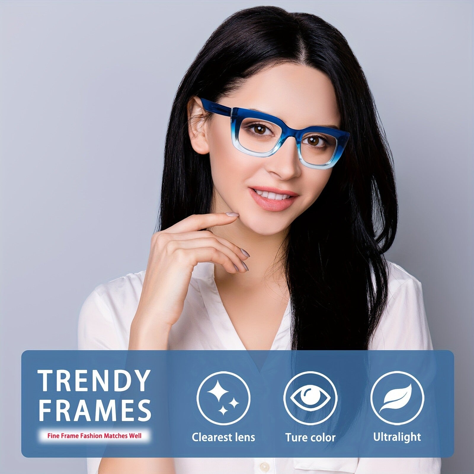 4-Pack Readers for Women Oprah Style Square Reading Glasses with Spring Hinge Blue Light Blocking for Men Ladies