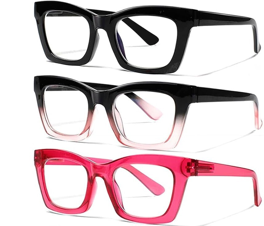 6 Pack Oprah Style Reading Glasses for Women Blue Light Blocking Reader