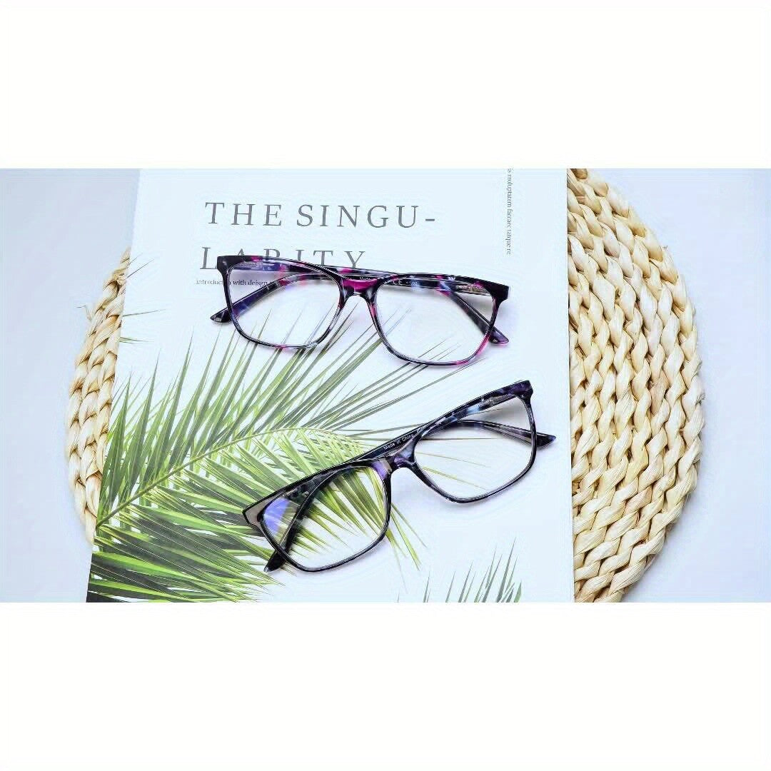 2 Pack Progressive Multifocal Computer Glasses Women Men Blue Light Blocking Reading Glasses Spring Hinge Readers