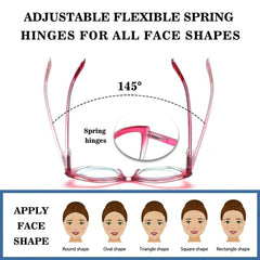 4 Pack Reading Glasses Blue Light Blocking for Women Butterfly Frame Computer Readers with Spring Hinges Anti Glare Eyestrain