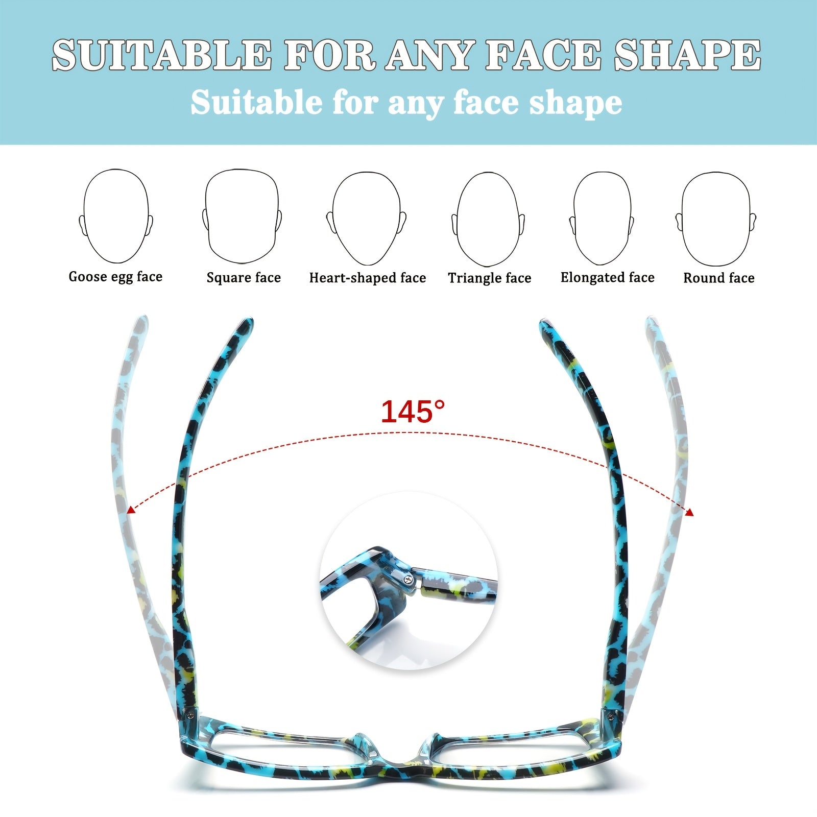 KERECSEN 5 Pairs Stylish Blue Light-Blocking Women with Spring Hinges, High-Quality Blue Light-Blocking Lenses Effectively Block Harmful Blue Light for Daily Commutes, Office Work, And Reading - an Ideal Choice for Holiday Gifts