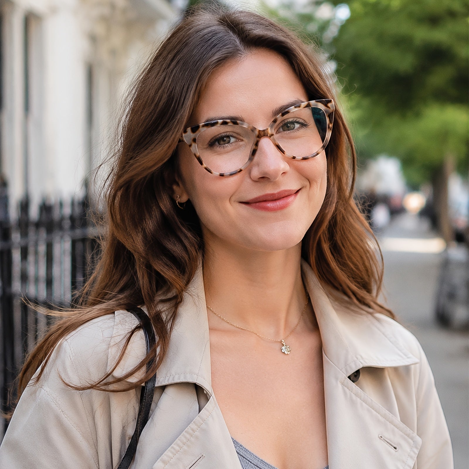 KERECSEN Stylish Cat-Eye Frames with Blue Light-Blocking Lenses, Specifically for Women, Featuring Spring Hinges And Premium Blue Light-Blocking Lenses. Comfortable to Wear, Perfect for Everyday Use, And an Ideal Holiday Gift
