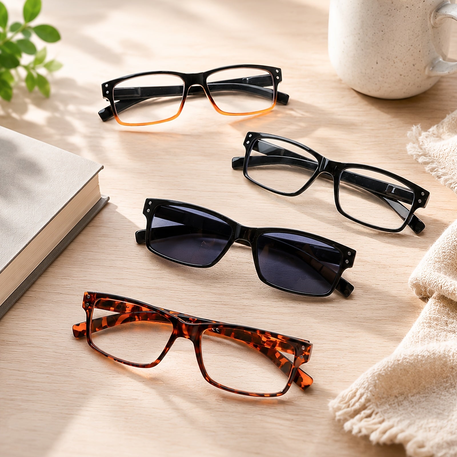 KERECSEN 5 Pack Blue Light Blocking Reading Glasses Suitable for Men & Women with, Anti-Eye Computer Glasses, Spring Hinge Eyewear for Digital Screens, Tablet & Smartphone Use, Narrow Frame for Computer Readers (Gift Ready)