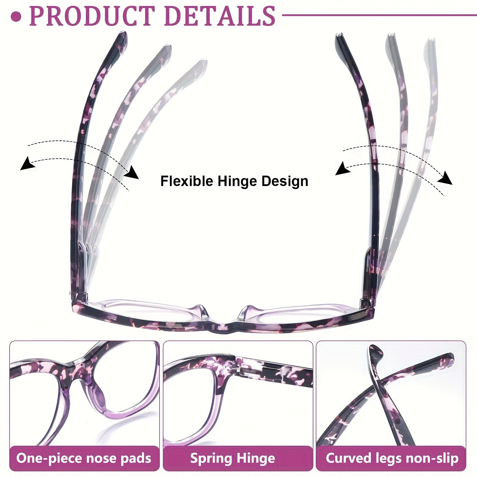 KERECSEN 5 Pack Unisex Mixed Round Square Reading Glasses, HD Blue Light Blocking Lenses, Ultra-Light Plastic Frame with Flexible Spring Hinges, Multi Shape Multi-Color Fashion Readers