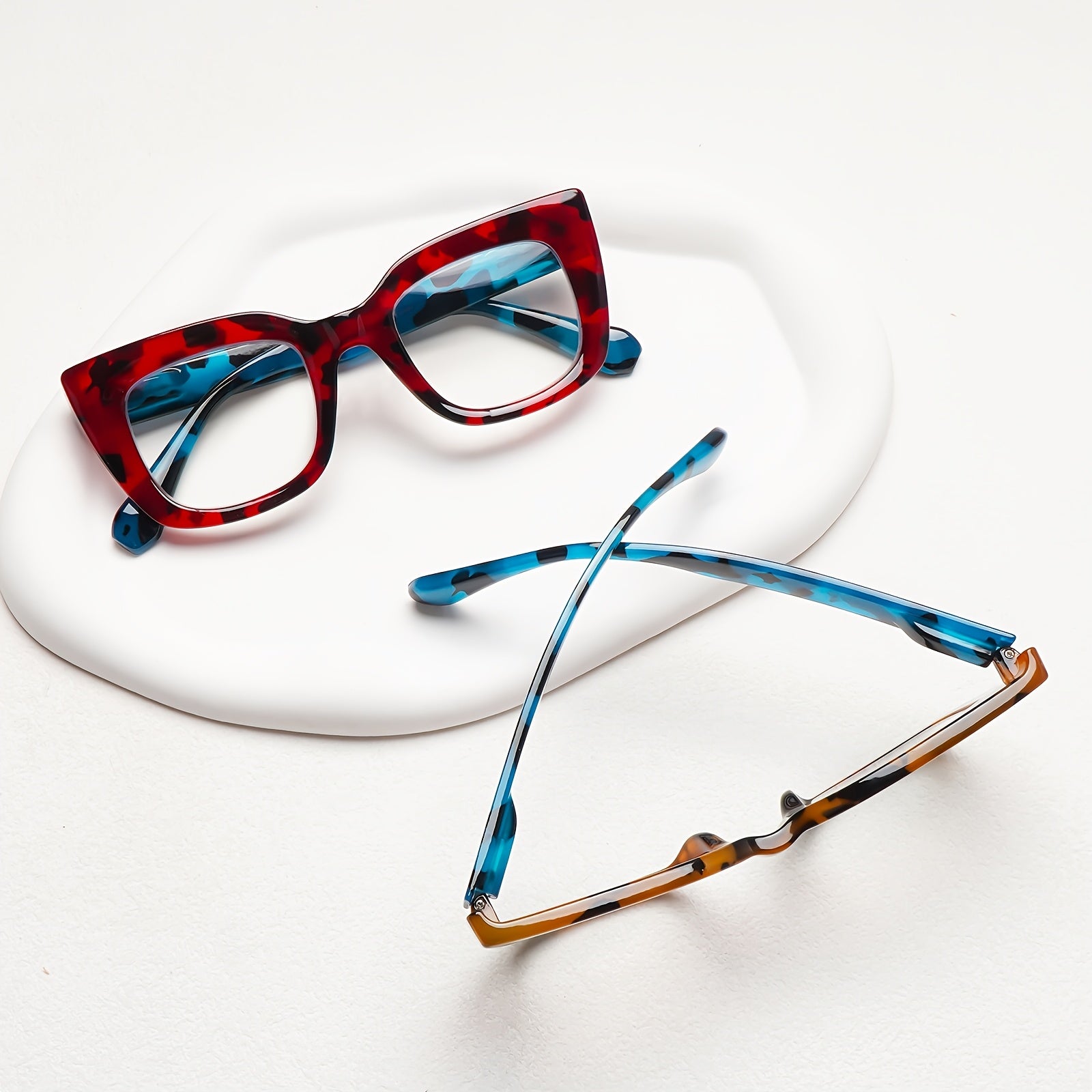 KERECSEN 4 Pack Stylish Cat-Eye Frame Blue Light Blocking Reading Glasses for Women with Metal Spring Hinges, High-Quality Tortoiseshell Color, Elegant Women's Reading Glasses for Casual Attire, Great As A Gift