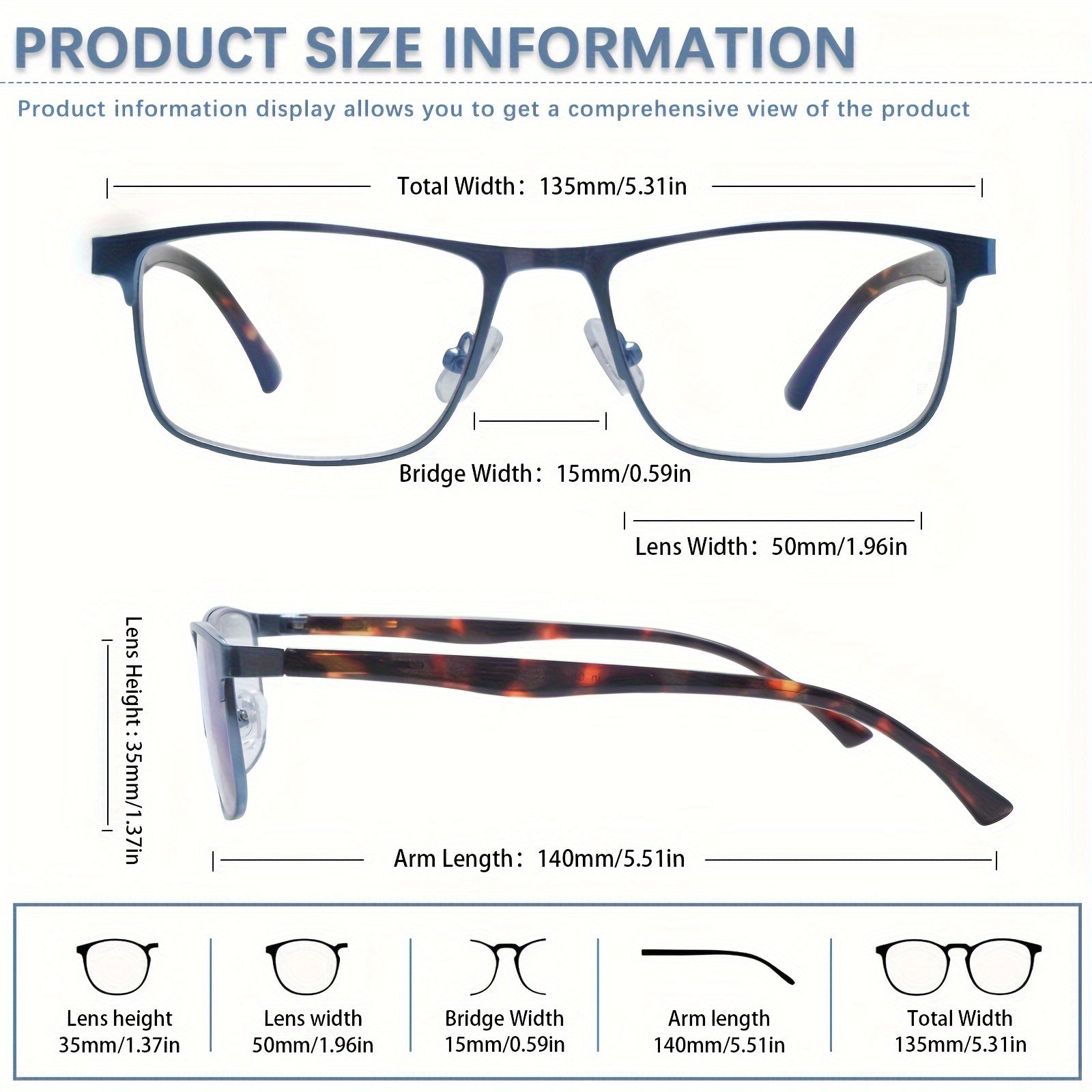 KERECSEN 3 Pack Stylish of Metal Frame Blue Light Blocking Reading Glasses Clear Lens with Comfortable Reading Experience for both Men and Women